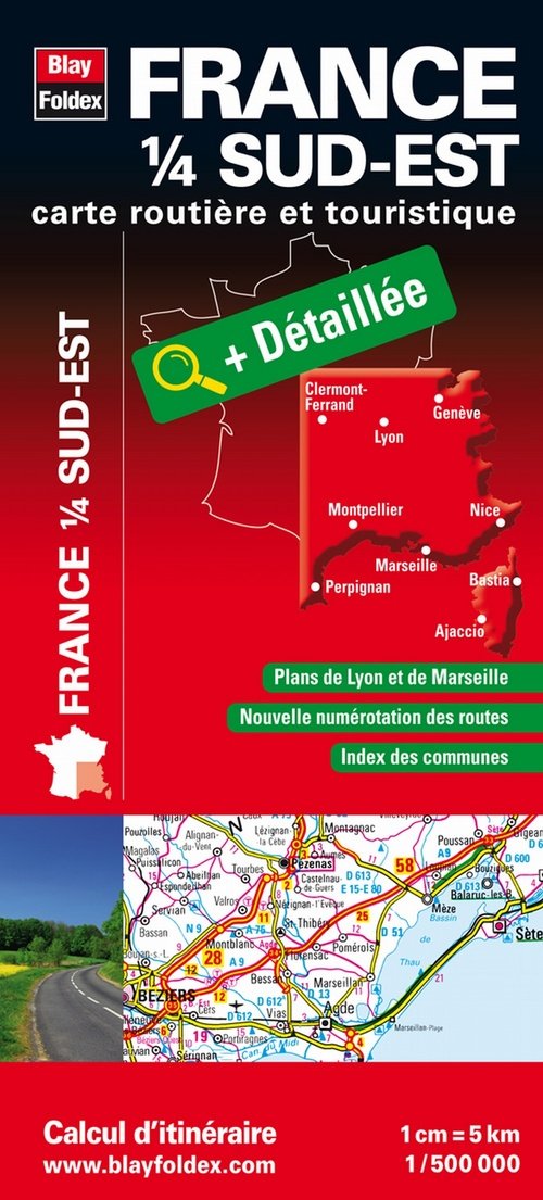 Amazon Fr France 1 4 Sud Est Carte Routiere Et Touristique Echelle 1 500 000 Blay Foldex Livres