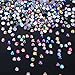 1440 Pack Crystal Flat Back Rhinestone Round Diamante Gems, Non-Self-adhesive (Multicolor AB, 4 MM)