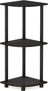 Furinno Turn-N-Tube Corner Shelf 3-Tier Espresso Display Storage Shelves view 6