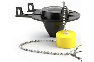 WELCAPAC Universal 2 Inch Toilet Flapper Replacement Kit - Heavy Duty Rubber with Stainless Steel Chains, Water-Saving Design