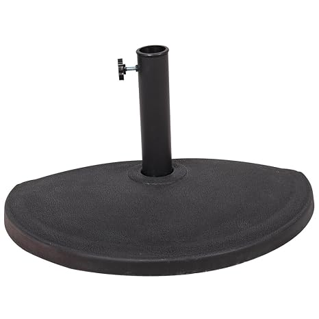 Sundale Outdoor Half Round Resin Umbrella Base For Half Patio Umbrella Black 24 L X 12 W X 13 8 H 33 Lbs Amazon In Garden Outdoors