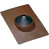 Oatey12944 Aluminum - Brown 1.5" - 3" pipe diameter Color-Flash, All-Flash, No-Calk Roof Flashing 11" x 14.5" Base