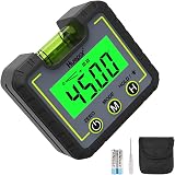 Huepar Digital Level Box 0-360° Inclinometer with Magnetic V-Groove Base Bevel view 1