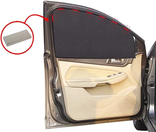 Amazon Zacoo 車用サイドウィンドウサンシェード メッシュ磁気カーカーテン 車 Suv トラック用 フロントウィンドウ1枚 サイドバイザー 車 バイク