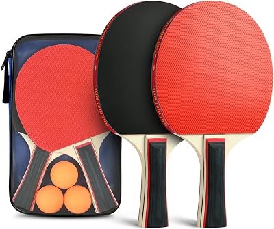 Flintronic Table Tennis Set 2 Rackets 3 Balls Carry Bag Indoor Outdoor