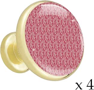 Pavimento plano flor roja Tiradores de gabinete de cocina de metal