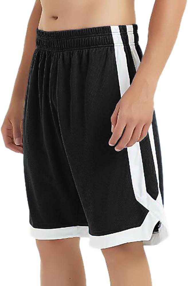 TOPTIE Big Boys Youth Soccer Short, 8 Inches Running Shorts with Pockets : Clothing