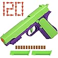 SYAMZZMS Shell Ejecting Toy Gun Fun Toy Soft Bullet Nerf Gun Fully Automatic Reloading Ideal Gifts for Boys Adults Christmas Birthday