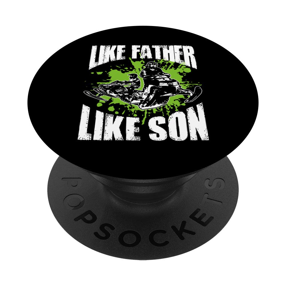 Snowcross Like Father Like Son Gift Proud Snowmobiling PopSockets PopGrip: Swappable Grip for Phones & Tablets
