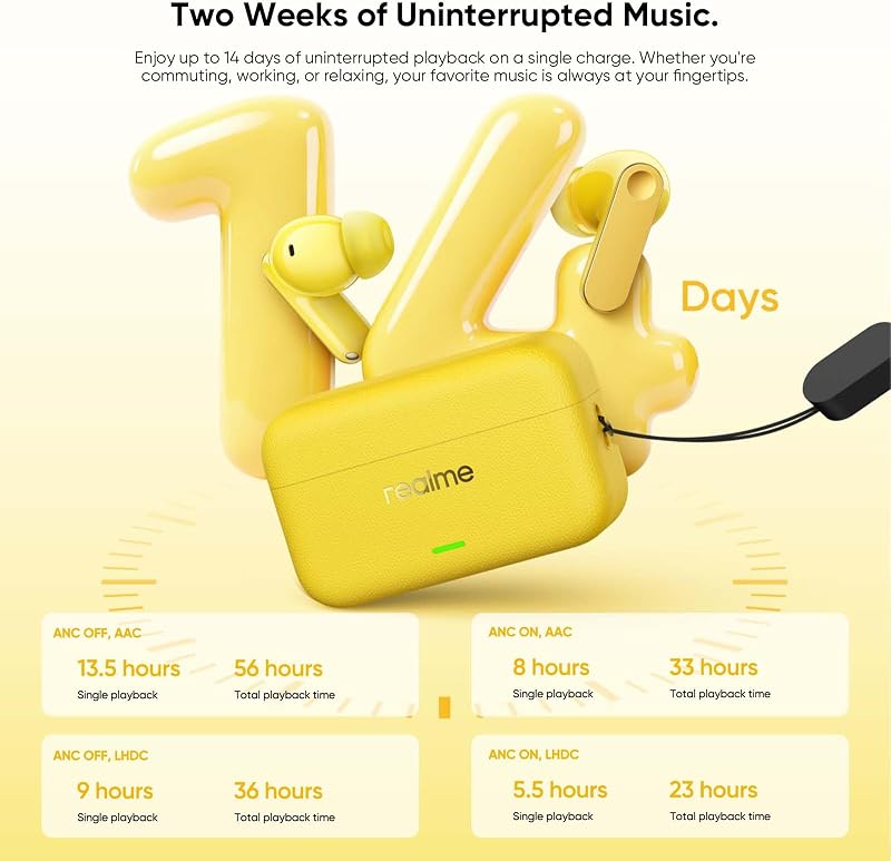 Buds T500 Pro Auriculares Inalámbricos con 50dB ANC Cancelación de Ruido, 56H de Batería, Auriculares Bluetooth TWS In-Ear con 12,4 mm Hi-Res Audio Controlador, Traducción con IA, Bluetooth 6.1