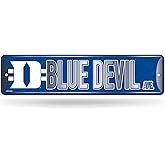 Rico Industries NCAA Duke Blue Devils Standard Metal Street Sign 4" x 15" Home Décor - Bedroom - Office - Man Cave