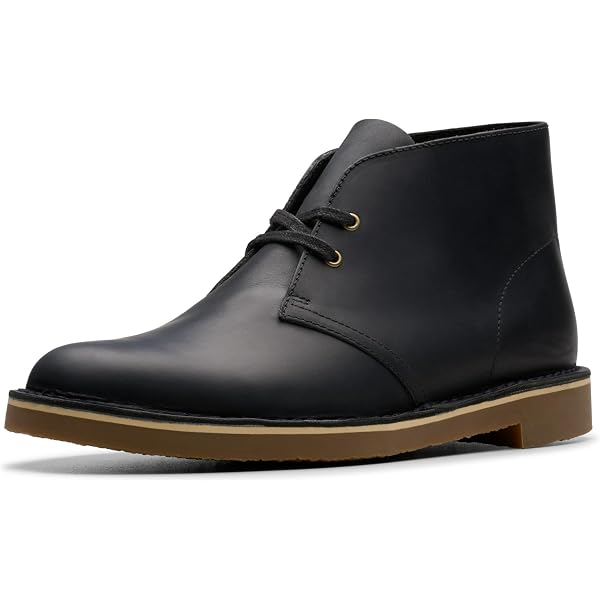 Mens CLARKS Rendell Rise Black Leather Chukka Boot Men main image 3
