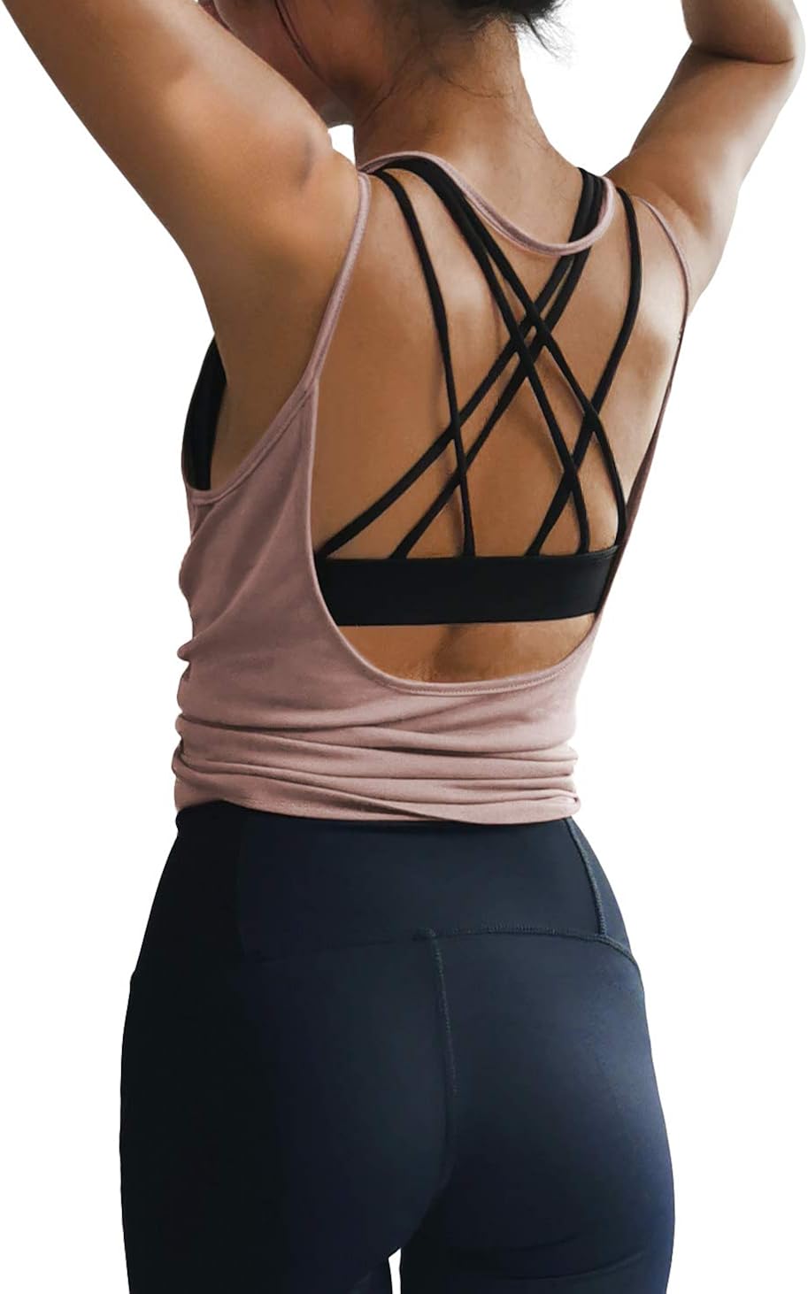 DIBAOLONG Womens Summer Workout Tops Sexy Open Back Backless Yoga Shirts Activewear Workout Clothes Running Sports Tank Tops: Clothing