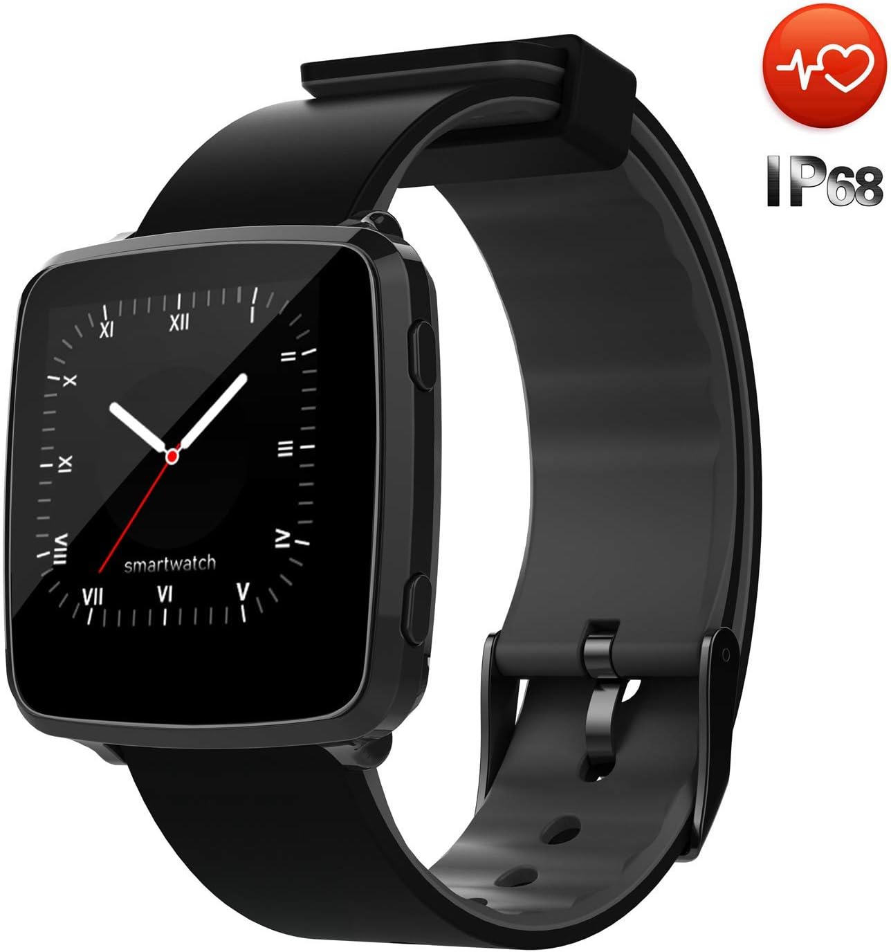 CanMixs Smart Watch Waterproof IP67 CM09 Fitness Tracker Watch With Heart Rate Monitor Sleep Monitor Pedometer Step Calorie Counter Smart Notifications Compatible With iOS Android Smart Phones