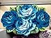 USTIDE Blue Rose Area Rug Antiskid Carpet/Area Rug Kids Rug