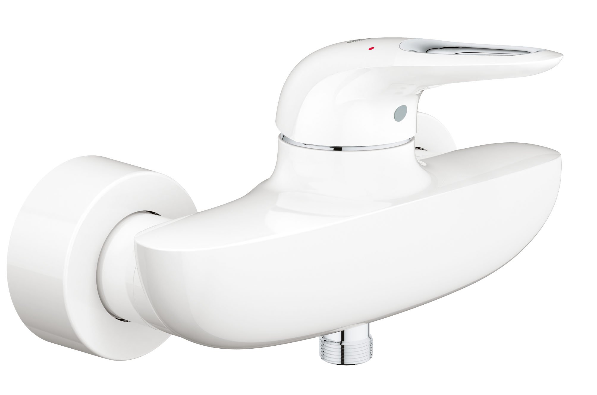 GROHE 33590LS3 Eurostyle Wall-Mounted Shower Mixer Tap - Moon White