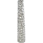 Deco 79 Ceramic Decorative Vase Geometric Bubble Centerpiece Vase with Concaved Circles, Flower Vase for Home Decoration 8" x