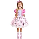 MDYCW Princess Halloween Costume for Girls, Birthday Party Fairy Dress Up, Special Occasion Dress