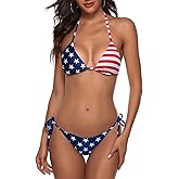 Women Two Piece Bikini Swimsuit Sexy Bathing Suits Halter Triangle Tops String Bikini Sets
