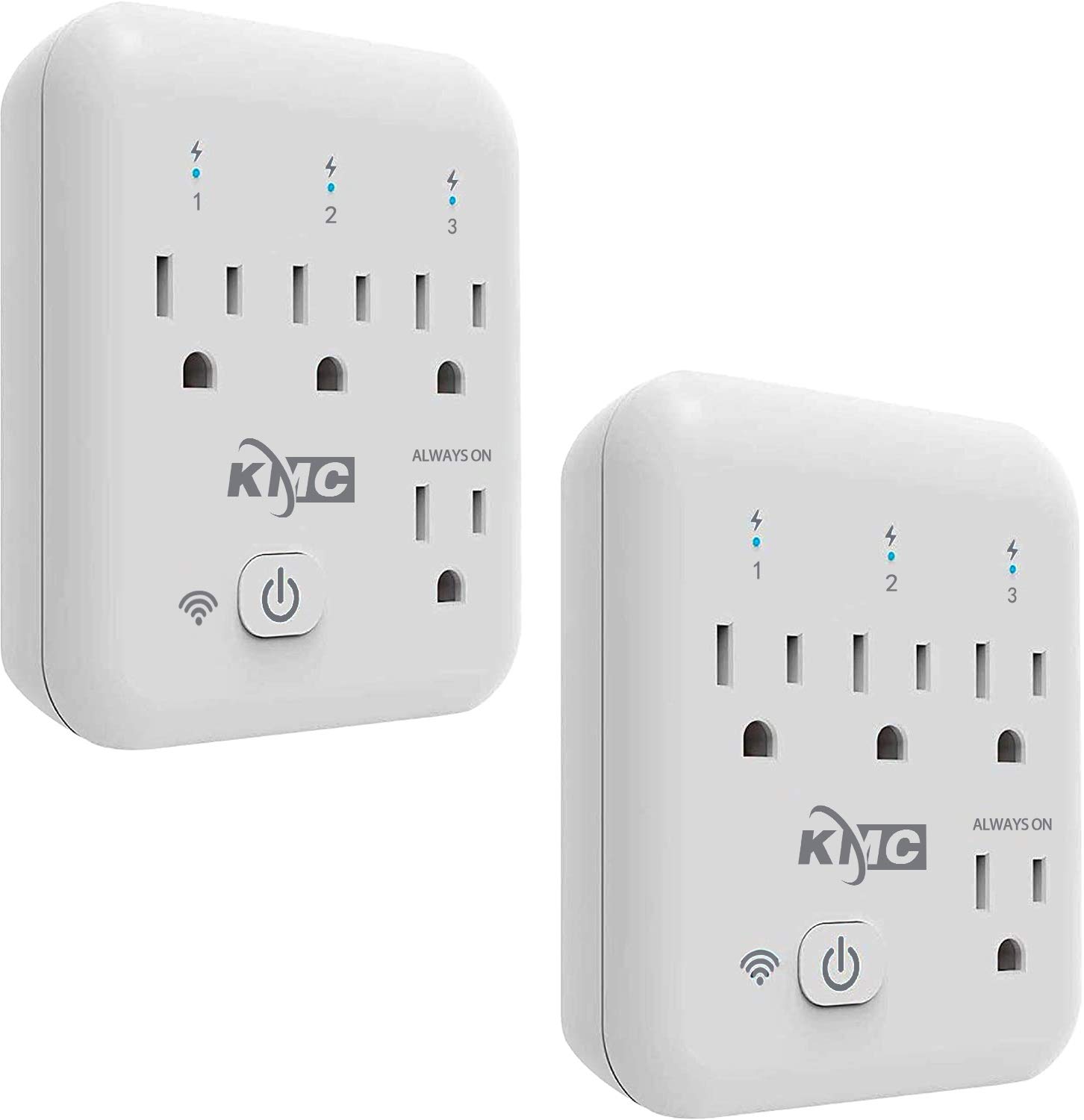 Smart plug, KMC 4 Outlet Energy Monitoring Wifi Outlet Compatible with Alexa, Google Home & IFTTT, No Hub Required, Remote Control Your Home Appliances from Anywhere, ETL Certified(2 Pack): Industrial & Scientific