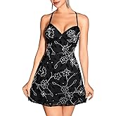 ShawGobow Beaded Sequin Dress,Backless Floral Mini Dresses for Women,Homecoming Cocktail Party Sparkly Outfits