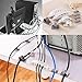 Mixed Style Adhesive Cable Holder Cord Clips Wire Clamps Tie for Desk Home Office Car Multipurpose Clip White Black Set