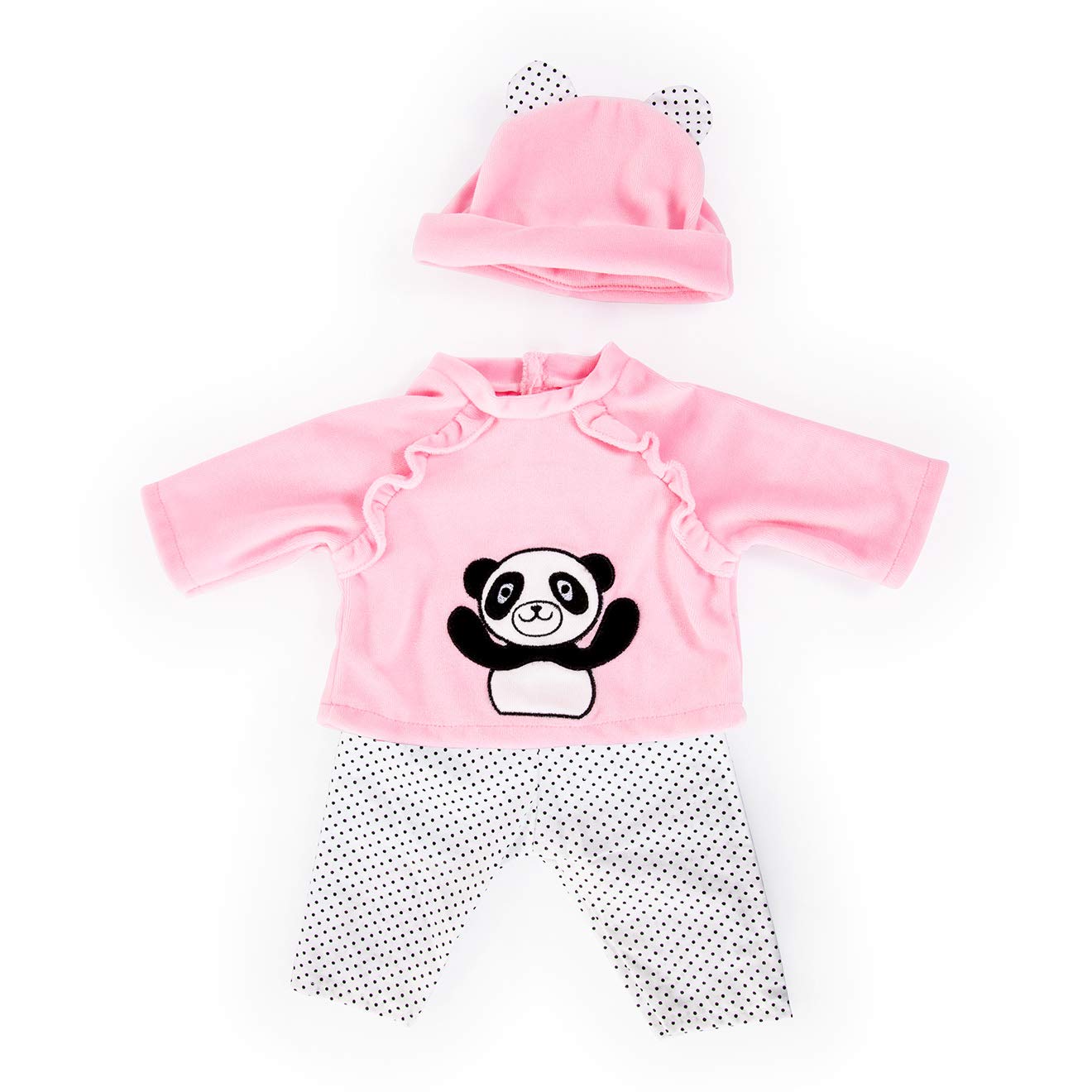 Dolls clothing for 16 to 18 inch, trousers, top, cap, outfit panda