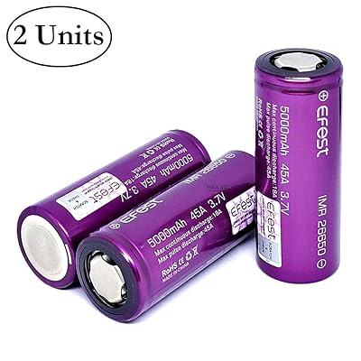 ꕤAira.ꕤ 2 Pack of 5000mAh, Purple, 3.7V, 45A, Rechargeable, Costa Rica | Ubuy