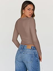 Trendy Queen Fall Tops Women 2025 Long Sleeve Crop