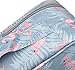 Vercord Travel Makeup Cosmetic Case,Portable Brushes Case Toiletry Bag Travel Kit Organizer Cosmetic Bag, A-Grey Flmingo