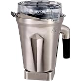 48oz Stainless Steel Container Pitcher, For Vit Blender,5 Years Warranty | Compatible with Vit 5200 5000 6300 Vm0103 Vm0197 E310 E320 A2500 etc Series Blender, 48oz Stainless Steel Pitcher Jar Cup