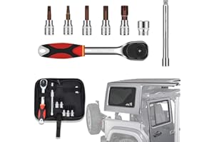 SUPAREE Hardtop Door Removal Kit Torx fits Wrangler Tool kit Set Socket fits for 1997-2019 2020 CJ TJ JK JKU JL JLU Sport Sahara Rubicon X