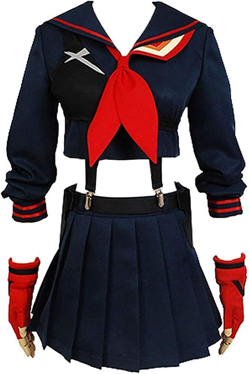 Ya-cos Halloween Girl's Battlesuit Ryuko Matoi Dress Outfit Cosplay Costume: Clothing