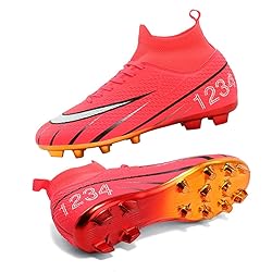 HESBITEUL Outdoor Soccer Shoes Mens Women: Football