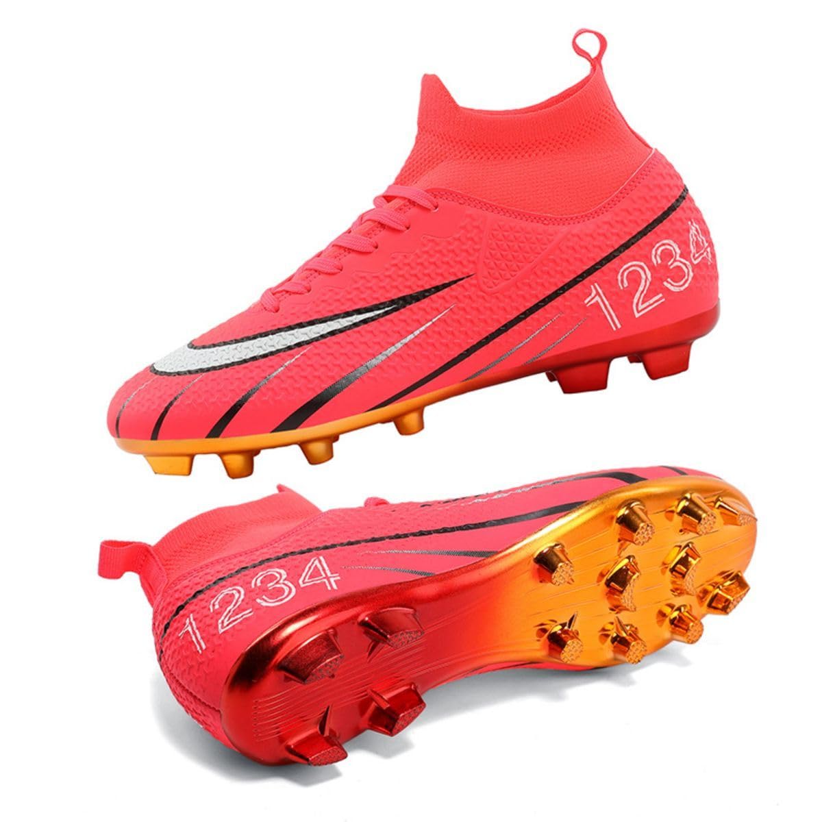 HESBITEUL Outdoor Soccer Shoes Mens Women: Football