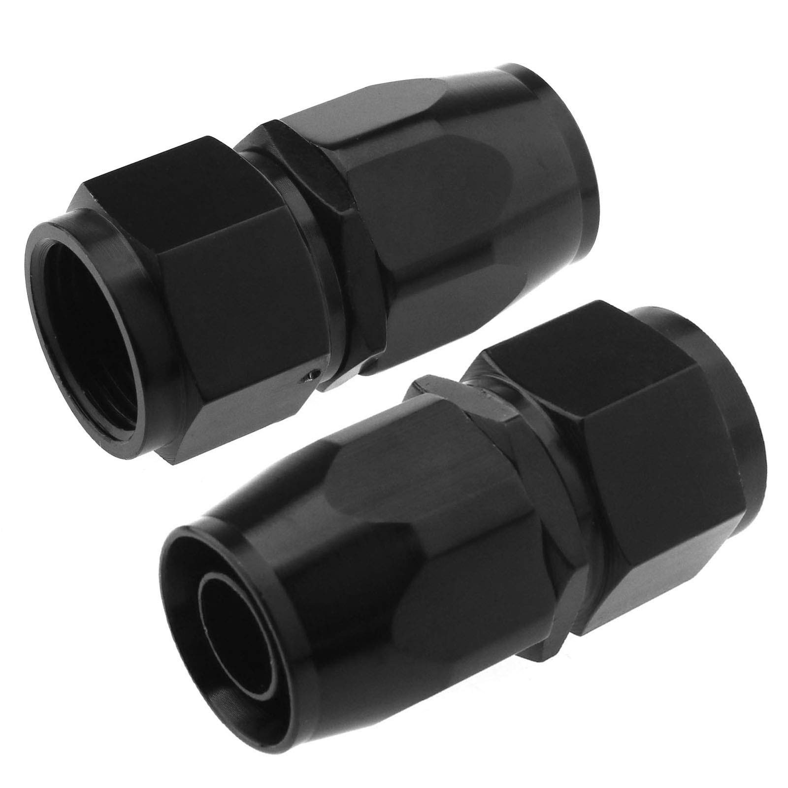 ENET 2x Fuel Hose Fitting Adapter AN10 Fast Flow Swivel Seal Stealth Black