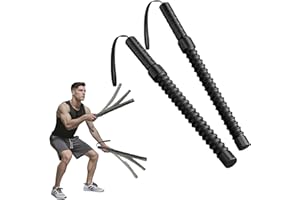 brokensnatch 2Pcs Ropeless Battle Ropes for Men & Women - Portable Home Gym Workout Ropes for HIIT, Cardio Training & Strength Exercises (20.63" Compact Design)