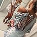 Longwu Women's Sexy Spaghetti Strap V Neck Flower Printed Romper Short Jumpsuit