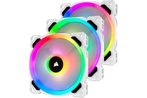 Corsair LL Series, LL120 RGB, 120mm RGB LED Fan, Triple Pack with Lighting Node PRO- White, Lighting Node PRO Included, LL120 RGB White,CO-9050092-WW