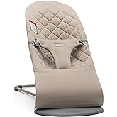 BabyBj&ouml;rn Bouncer Bliss, Sand Gray, Woven, Classic Quilt | 2-in-1 Adjustable Baby Bouncer Seat and Toddler Chair, Newborn to Toddler (8-29 lbs), 4 Positions, Lightweight &amp; Portable