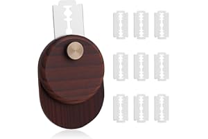 Bread Lame Slashing Cutter, 6.4x4.6cm/2.52x1.81in Round Sourdough Scoring Tool with 10 Knife Razor Blades and Instruction Man