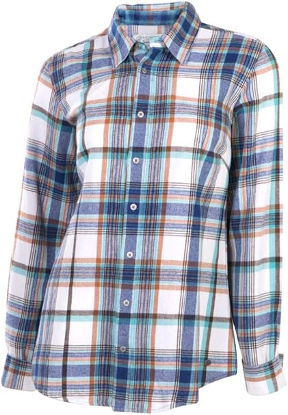 Noble Outfitters 21020-168 Downtown Flannel Shirt Medium at Amazon Womenâs Clothing store