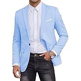 SUZHIMO Mens Casual Blazer Sport Coats One Button Lightweight Knit Textured Suit Jackets for Men