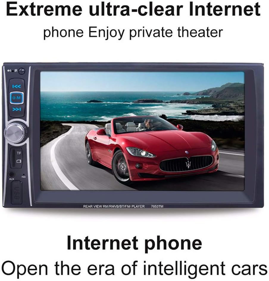 DDgrin 6.6-Inch HD Touch Screen 2 Din in-Dash MP5 MP3 Player Audio Video Amplifier ,Intelligent Vehicle Support Android Phone Mirror Link+Rearview Camera
