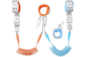 Toddler Leash, Dr. meter 2 in 1 Toddlers Safety Wristband Leash with Key & Lock, Kids Anti Lost Link for Twins, Walking Harne