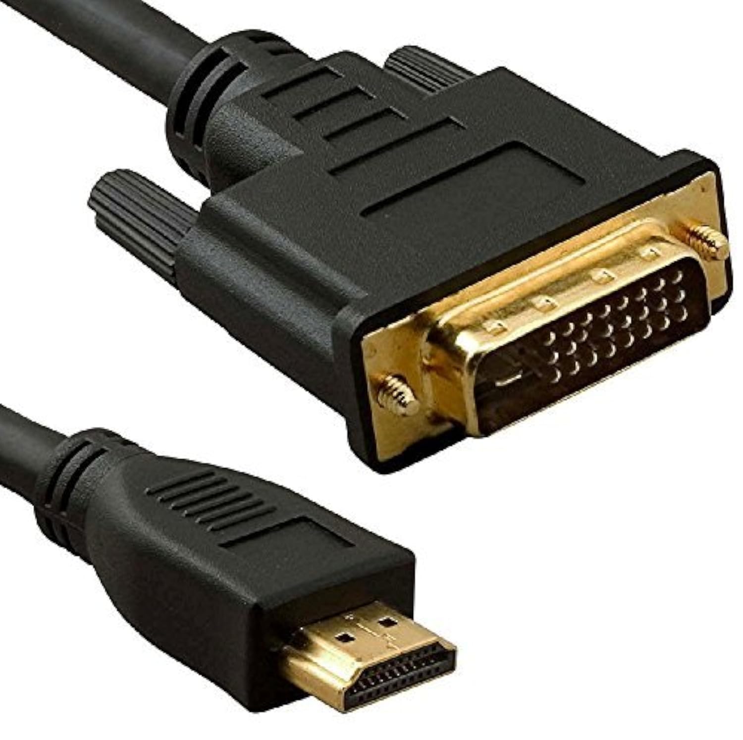 World of Data - 1m HDMI to DVI Cable - 1080p (Full HD) / v1.4 / Video/DVI-D (Single Link) / 24k Gold Plated