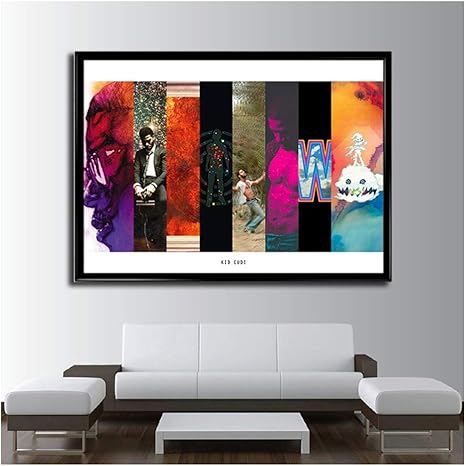Amazon Com Kid Cudi Album Pop Music Cover Music Star Poster Canvas Prints Wall Art For Living Room Home Decor Print On Canvas 50x70cm No Frame Posters Prints