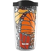 Tervis Monarch Butterfly Transformation Made in USA Double Walled Insulated Tumbler Travel Cup Keeps Drinks Cold & Hot, 16oz, Classic