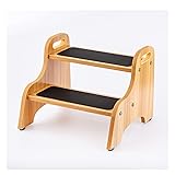 StrongTek Wooden 2 Step Stools for Kids, Toddler