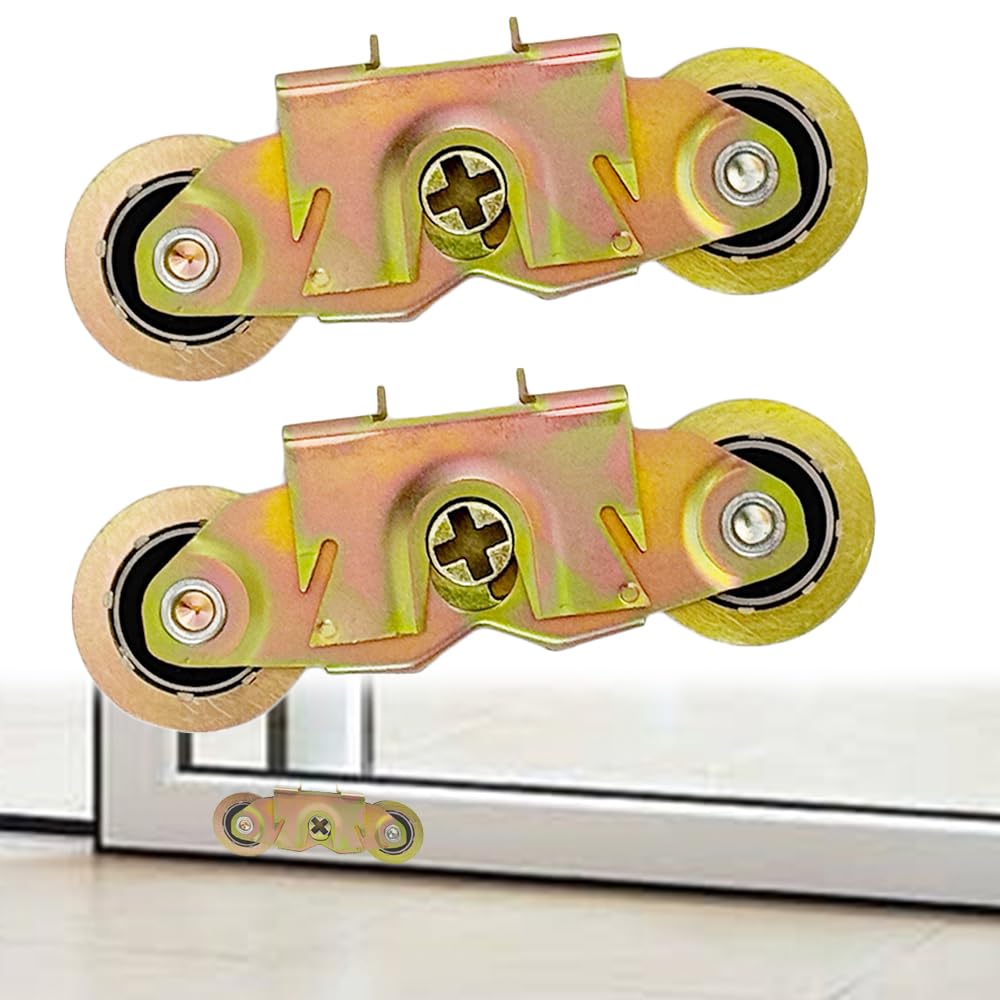 Photo 1 of [Upgrade] 2pcs 1-1/4 inch Heavy Duty Gliding Patio Door Tandem Rollers for Andersen #1997061 (1982 to Present) & Replaces #1273704 (1964 to 1982), Steel Sliding Door Wheels Assembly Replacements